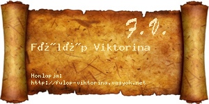 Fülöp Viktorina névjegykártya